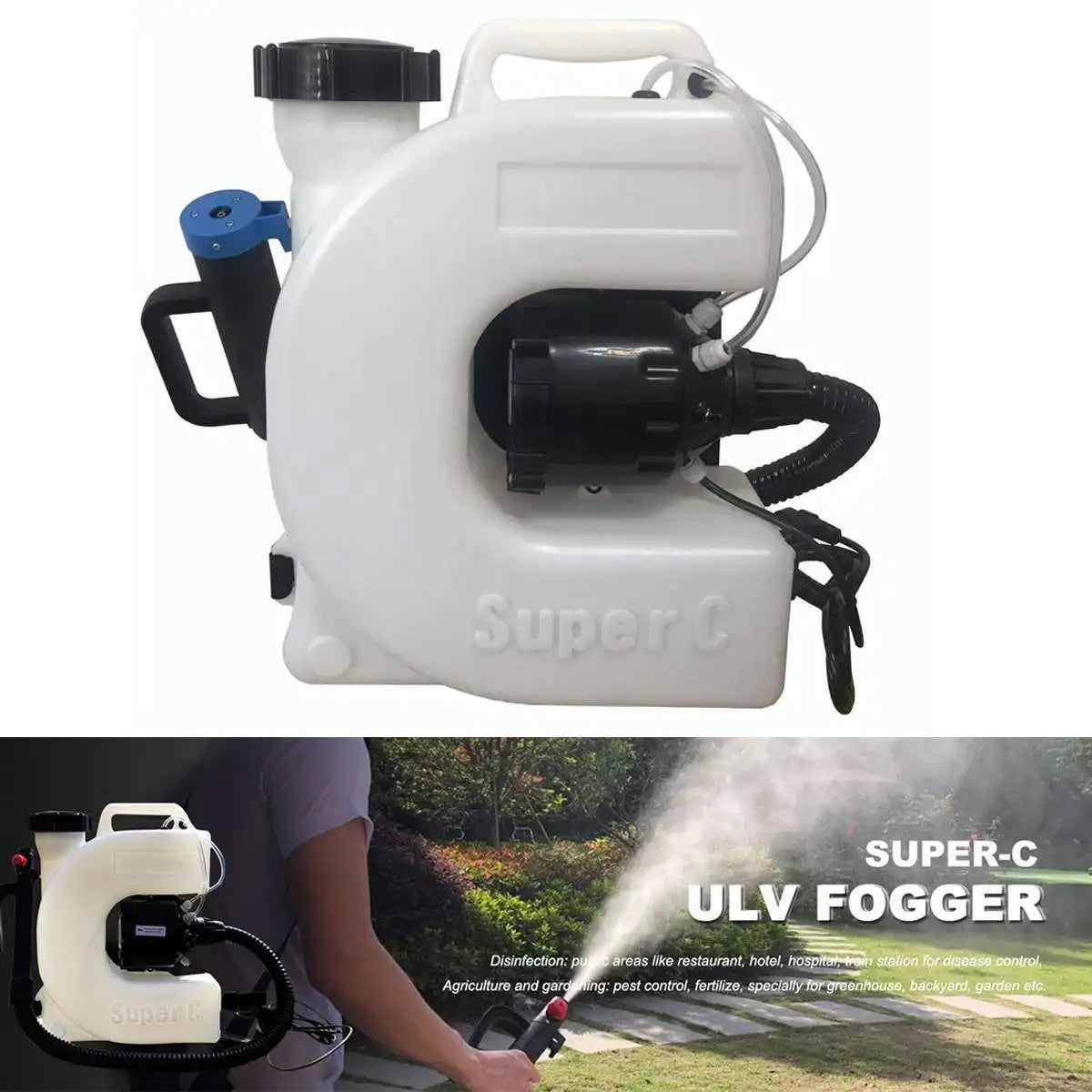 FOGGSTER 15L Electric Backpack ULV Cold Fogger Sprayer 1400W Super-C Disinfection Machine