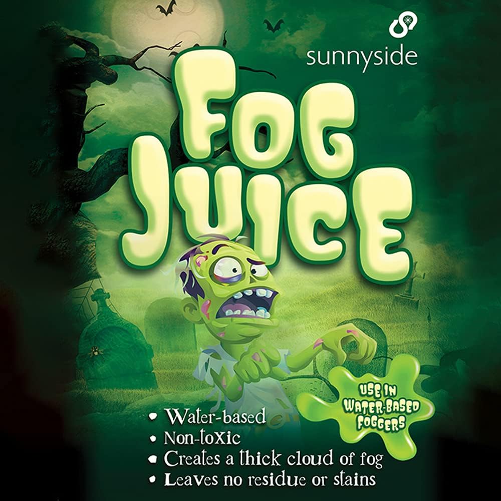 FOGGSTER 1 Quart 32oz  Fog Juice Clear Water Based Fluid for Sunnyside Corporation Machines Produce a Thick Cloud of Fog