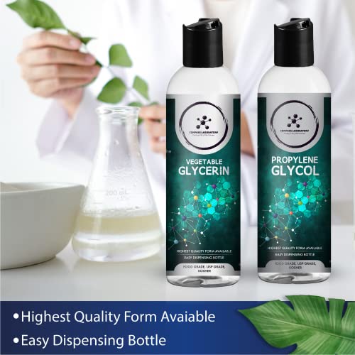FOGGSTER 500mL Propylene Glycol & 500mL Vegetable Glycerin USP-Grade, High-Purity Mixing Solutions