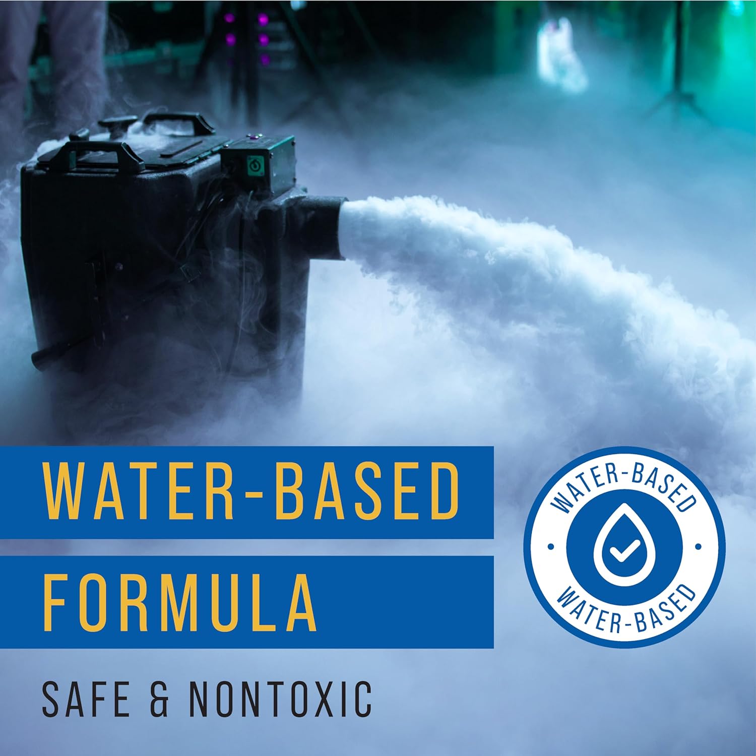 FOGGSTER 1 Gallon High Density Fog Juice for Foggers | Long Lasting Water-Based Fluid Compatible w/ 700W+ Machines