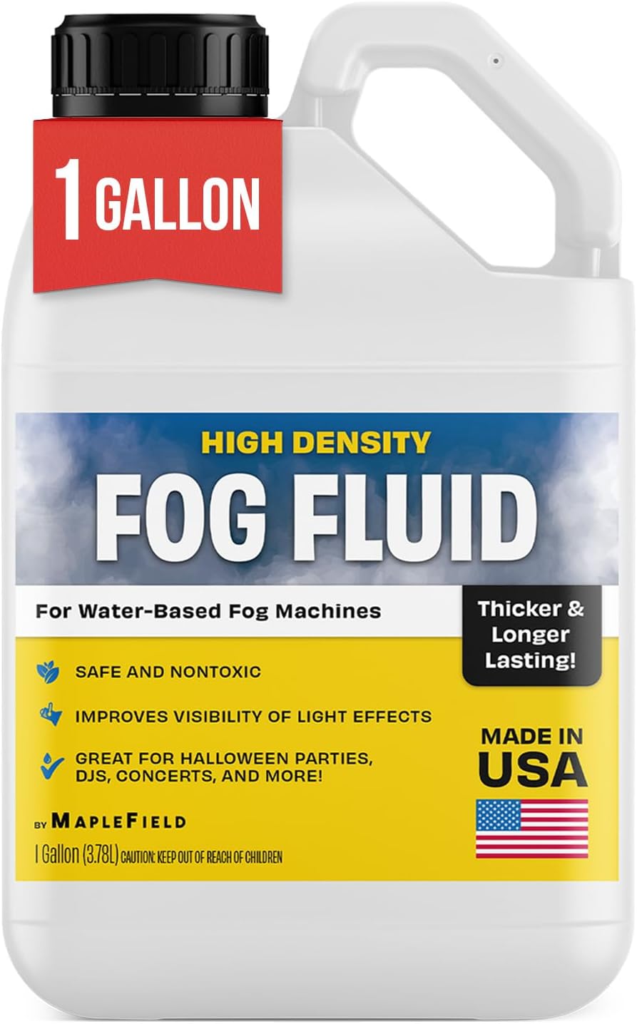 FOGGSTER 1 Gallon High Density Fog Juice for Foggers | Long Lasting Water-Based Fluid Compatible w/ 700W+ Machines