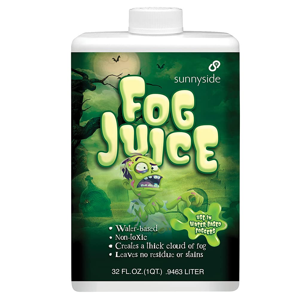 FOGGSTER 1 Quart 32oz  Fog Juice Clear Water Based Fluid for Sunnyside Corporation Machines Produce a Thick Cloud of Fog