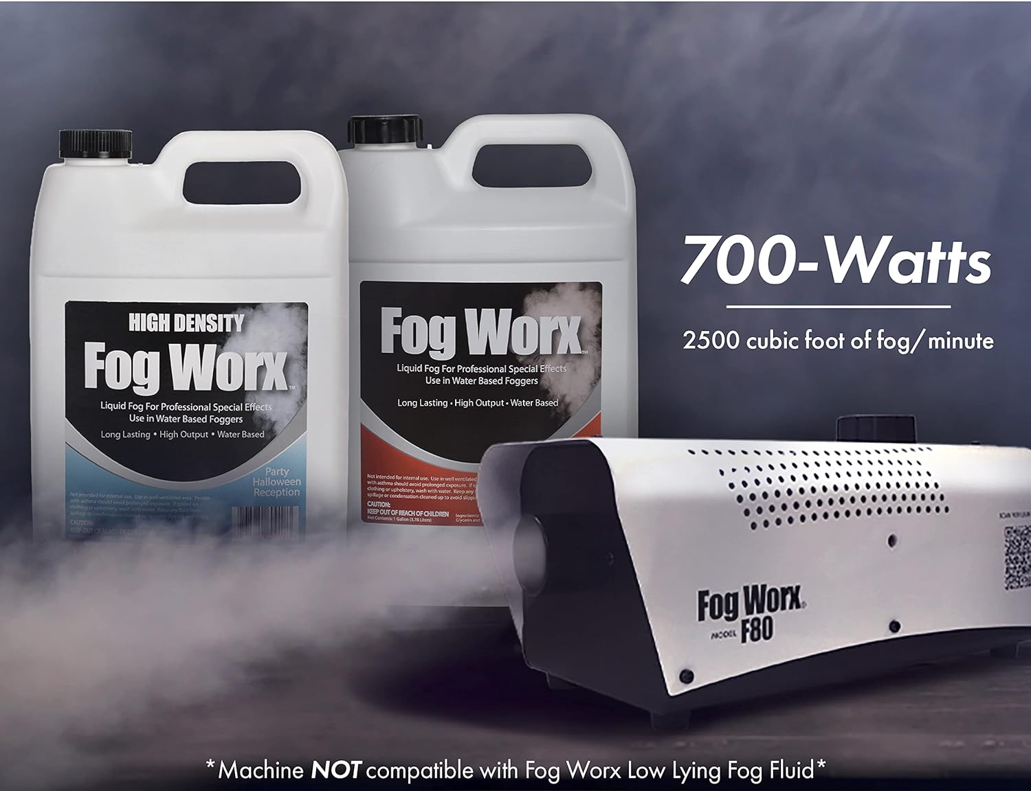 FOGGSTER 32 Ounces High Density Fog Juice | Long Lasting Odorless Water Based 1 Quart for 400w-1500w Machines
